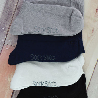 12 Pair Kids Breathable Bamboo Plain Socks for School