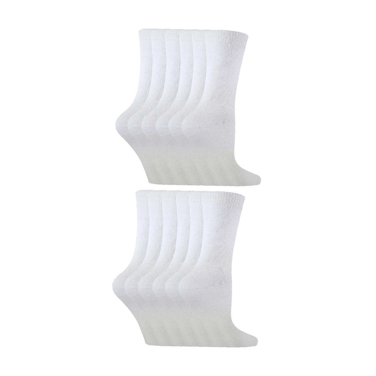 12 Pair Kids Breathable Bamboo Plain Socks for School