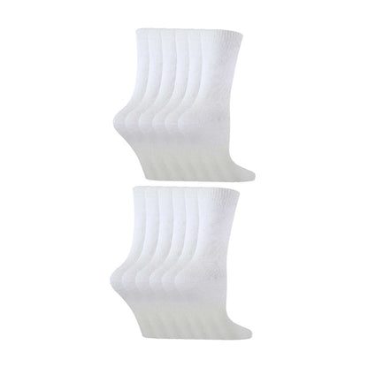 12 Pair Kids Breathable Bamboo Plain Socks for School