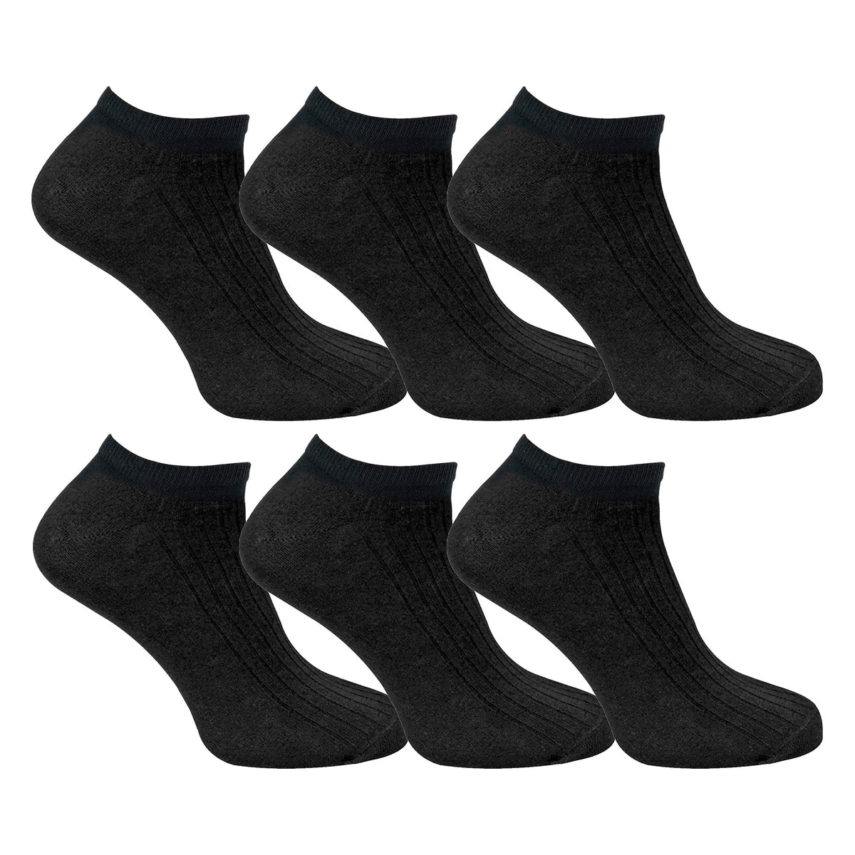 12 Pack Womens 100% Cotton Trainer Socks