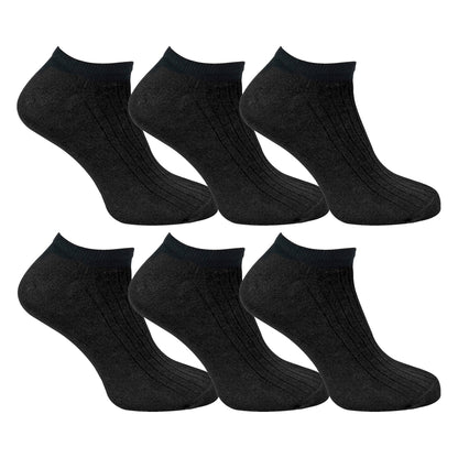 12 Pack Womens 100% Cotton Trainer Socks