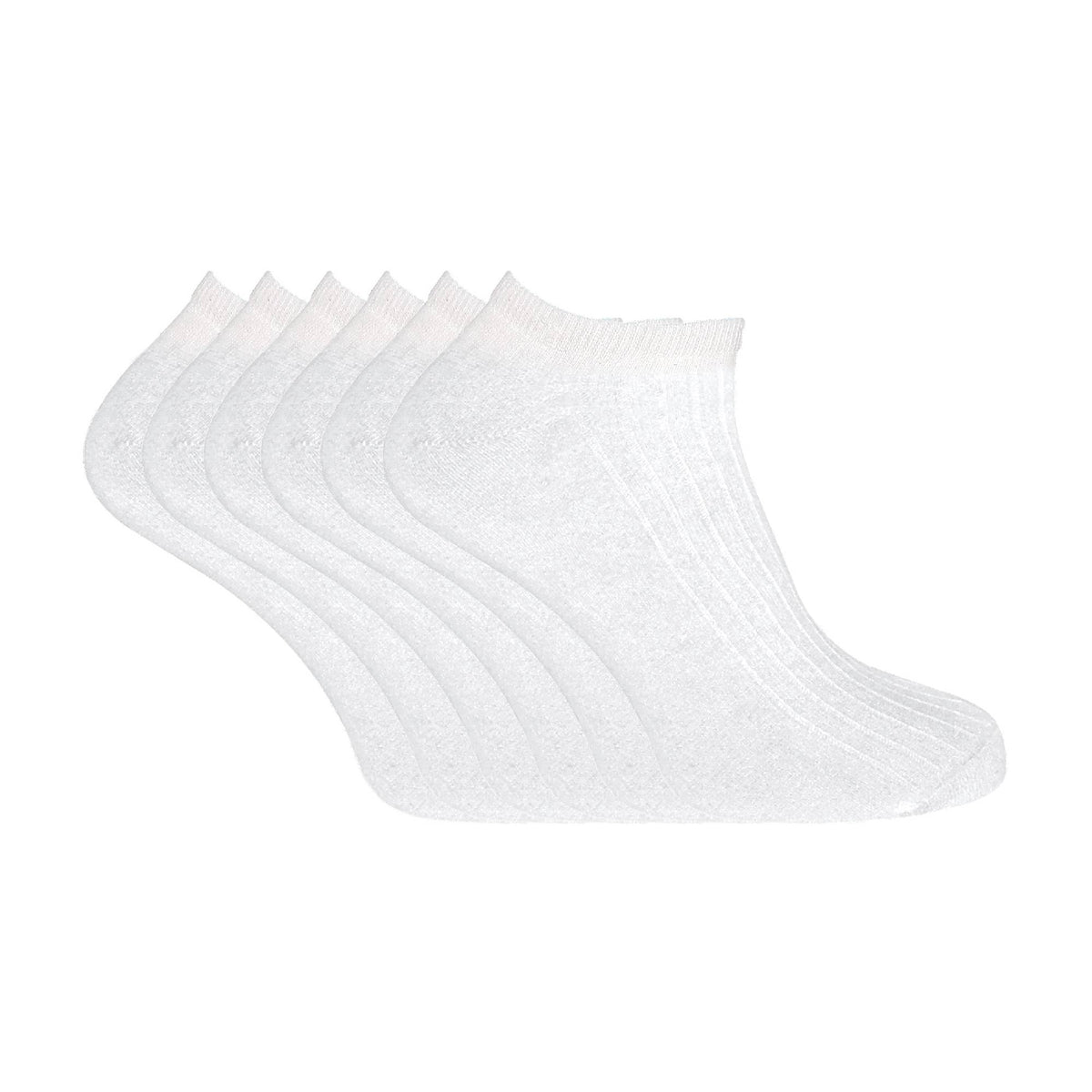 6 Pack Ladies Ankle Low Cut 100% Soft Cotton Socks