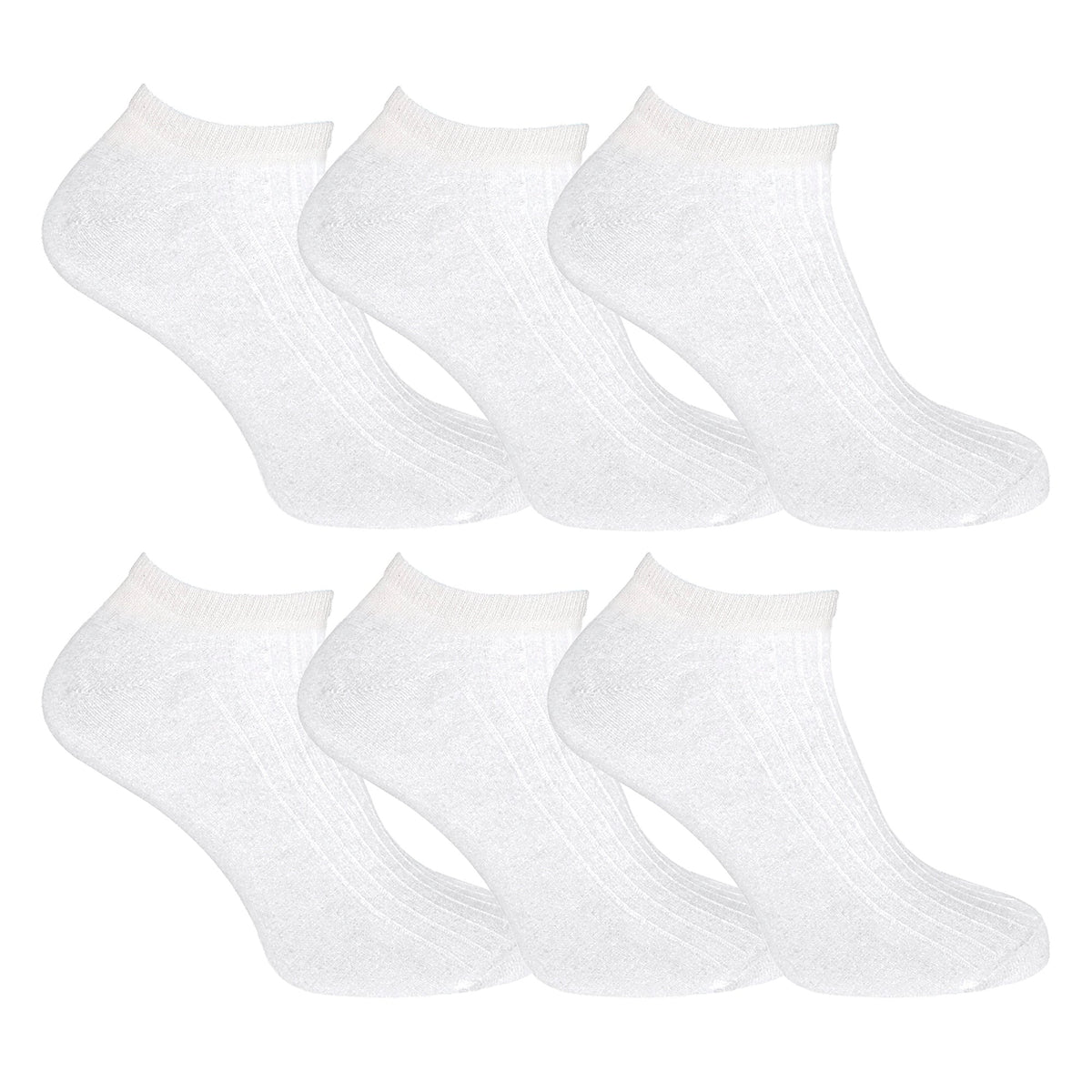 12 Pack Womens 100% Cotton Trainer Socks