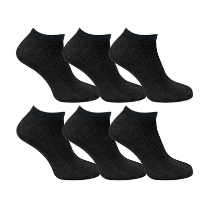 6 Pack Kids 100% Cotton Low Cut Ankle Socks
