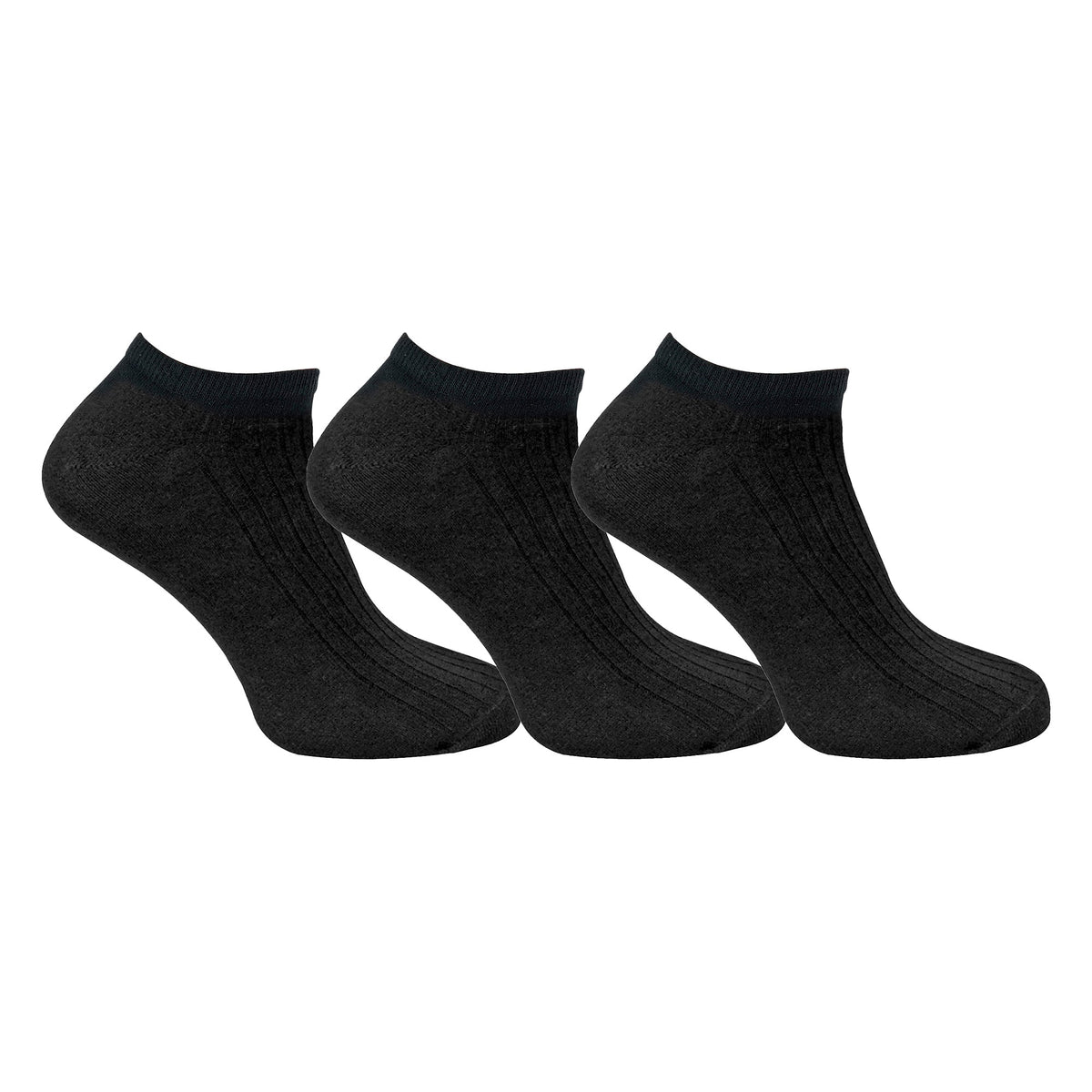 3 Pack Kids 100% Cotton Trainer Socks