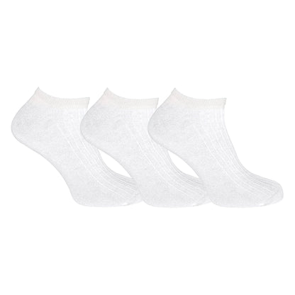 3 Pack Kids 100% Cotton Trainer Socks