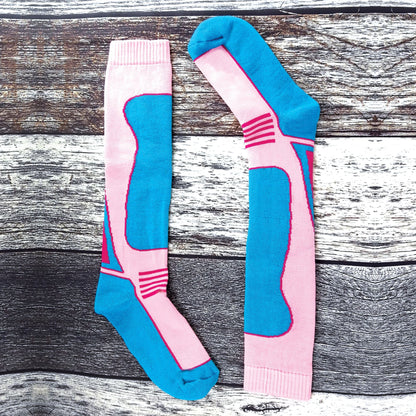 4 Pack Mens Long Knee High Wool Blend Ski Socks