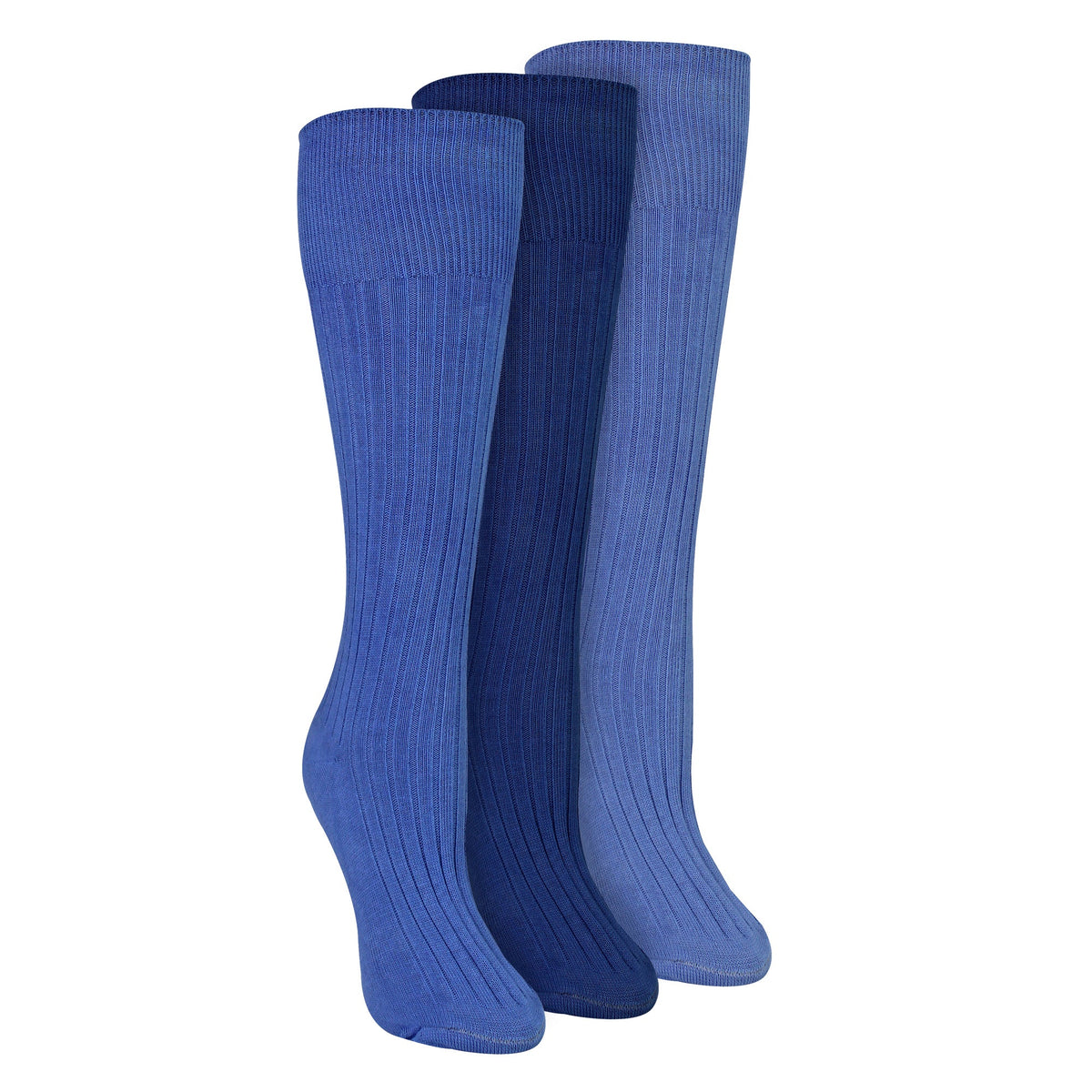 Ladies 3 Pack Knee High 100% Cotton Soft Breathable Socks