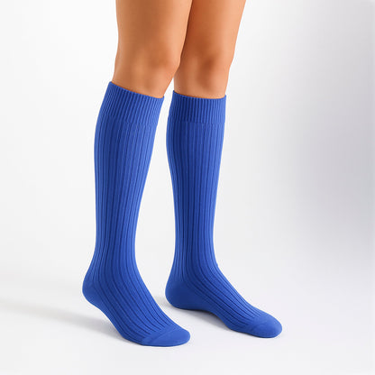 Ladies 3 Pack Knee High 100% Cotton Soft Breathable Socks
