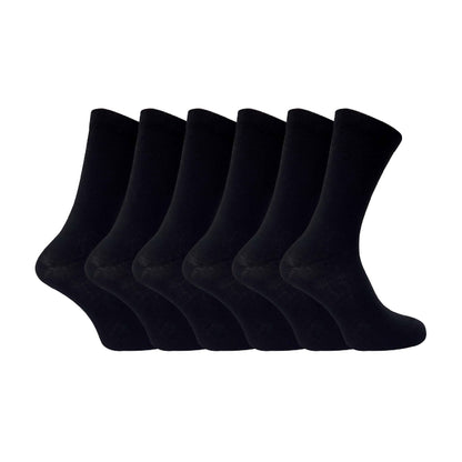 6 Pack Mens Patterned Coloured Soft Cotton Dress Socks
