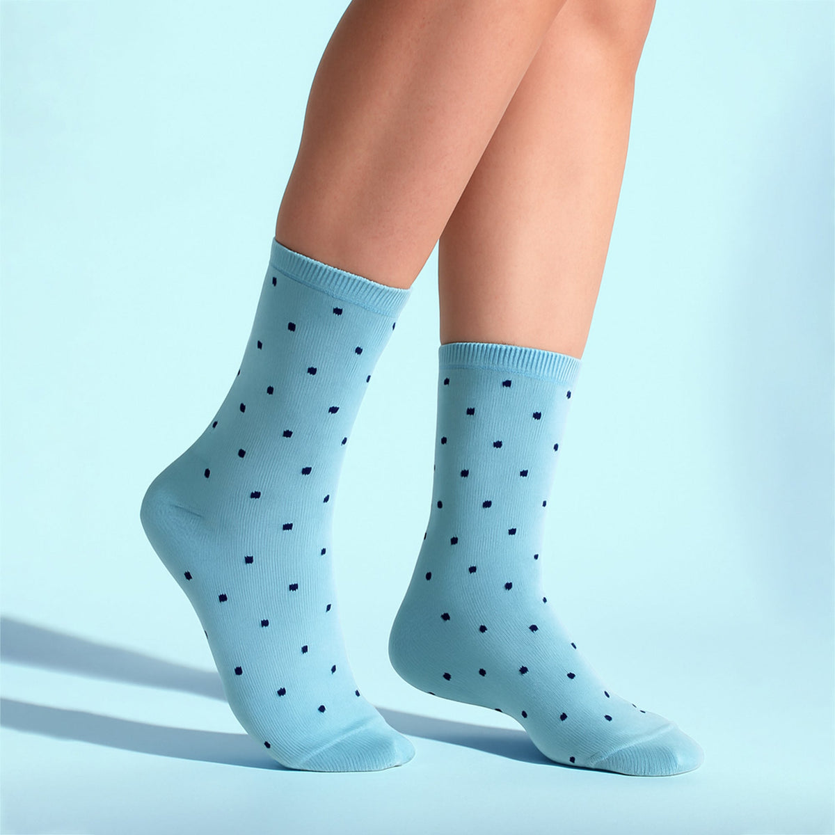 5 Pairs Ladies Multi Spot Socks - Soft Cotton Rich Polka Dot Everyday Socks