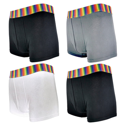 Mens Rainbow Socks & Boxers Set | 4 Pack Boxers & 3 Pack Striped Novelty Socks