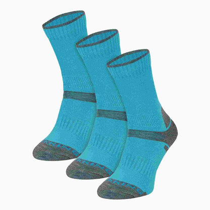 3 Pack Kids Merino Wool Hiking Socks (3 Sizes)