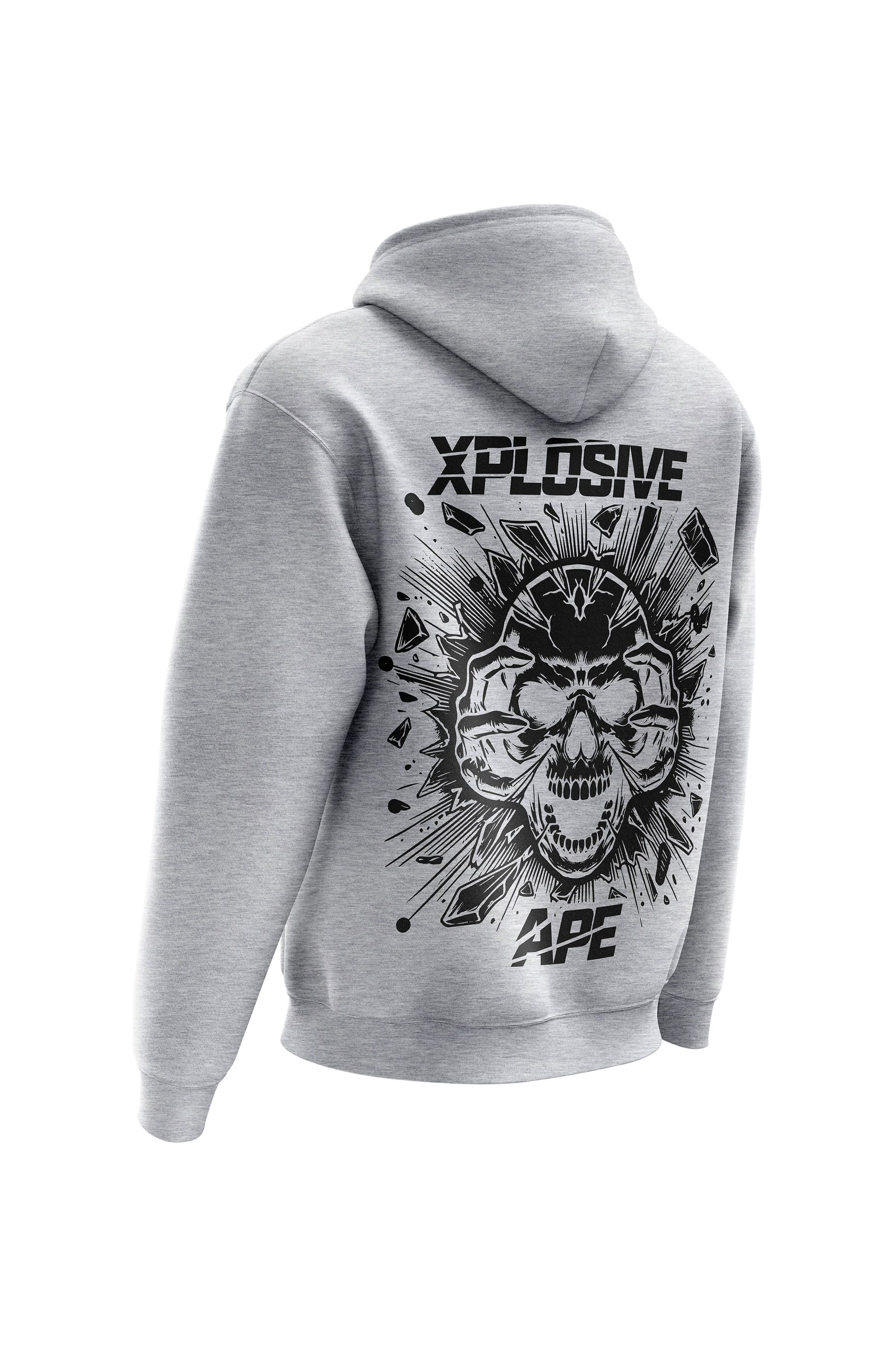 XAPE Shatter Hoodie & Tee Combo - Sports Grey Xplosive Ape