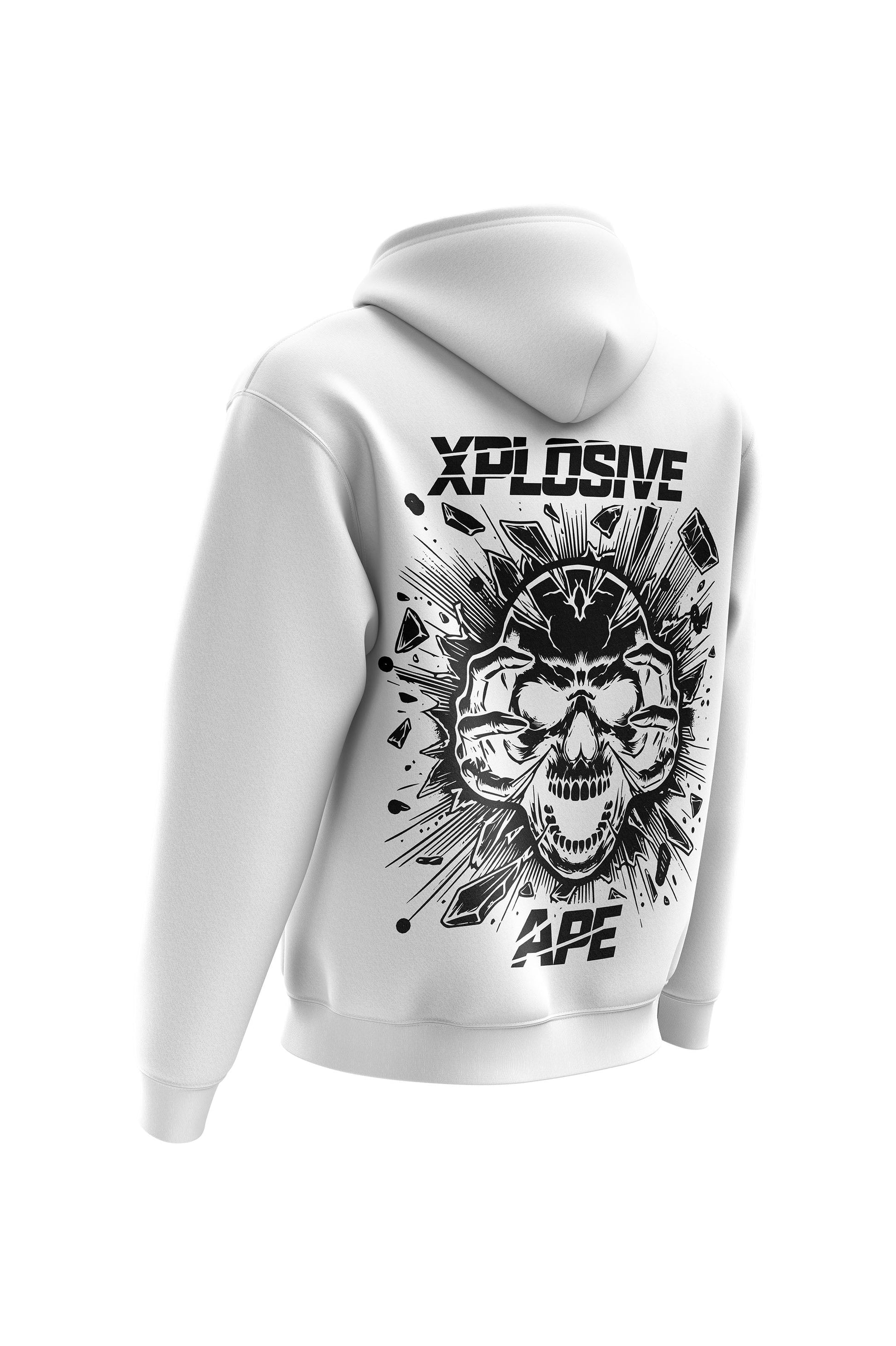 XAPE Shatter Hoodie - White Xplosive Ape