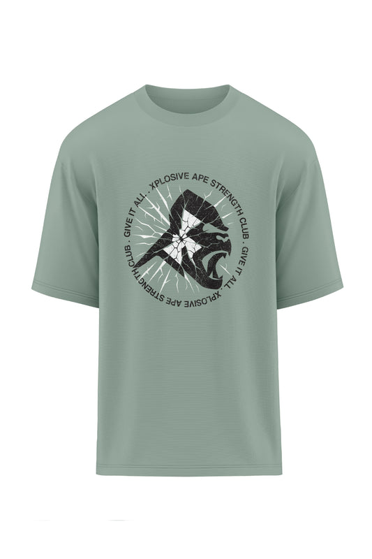 XAPE Shattered Oversized Tee - Sage Xplosive Ape
