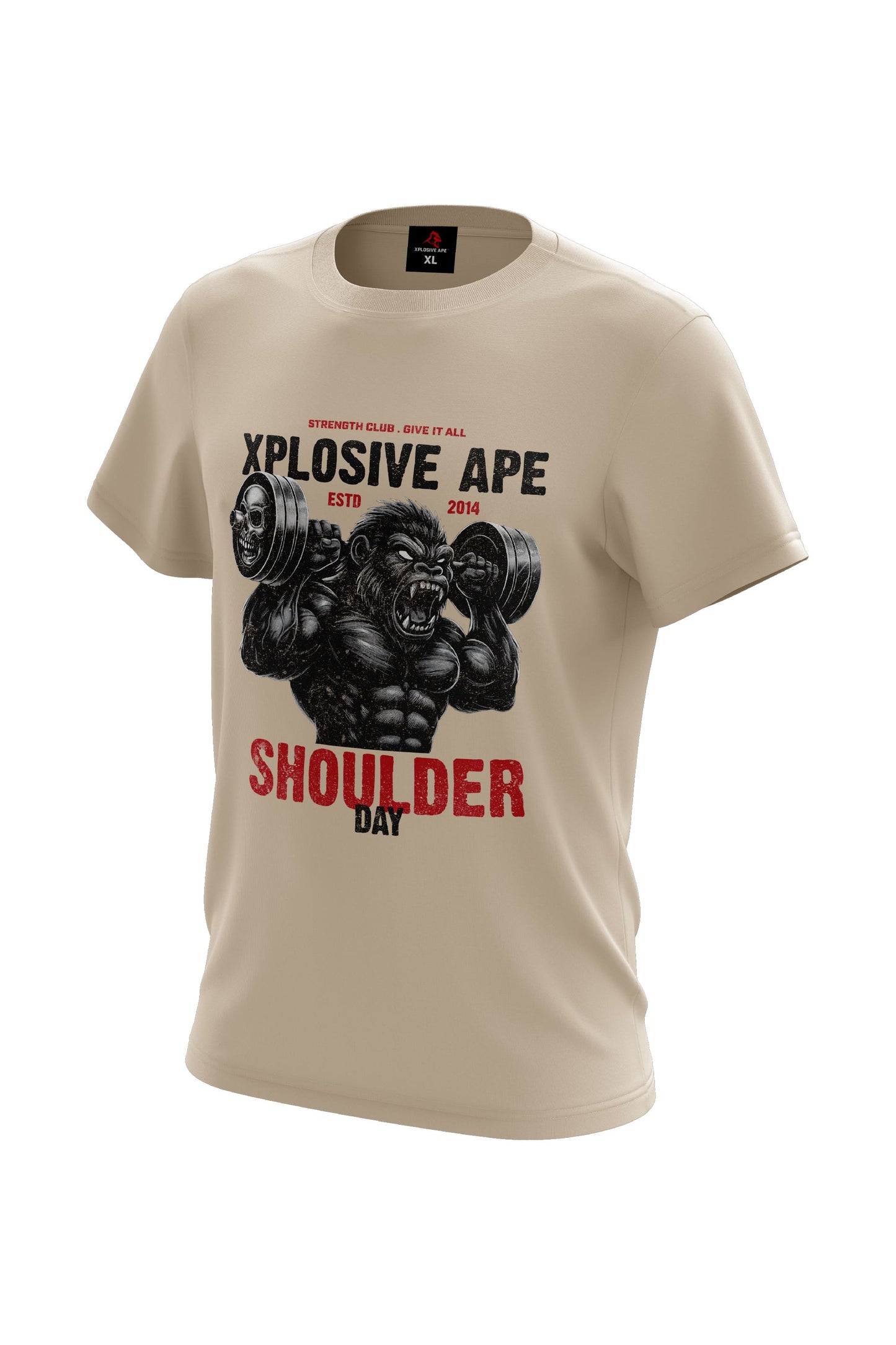XAPE Shoulder Day V4 Tee - Sand Xplosive Ape