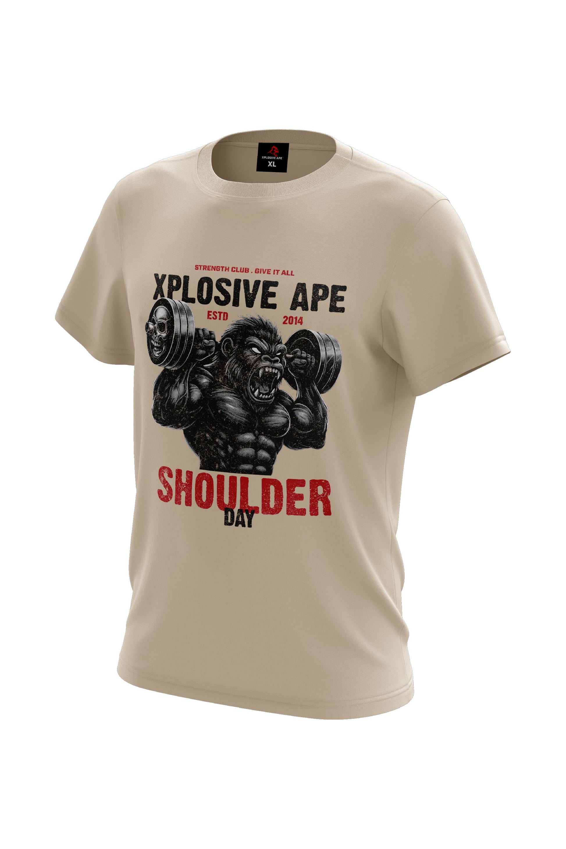 XAPE Shoulder Day V4 Tee - Sand Xplosive Ape