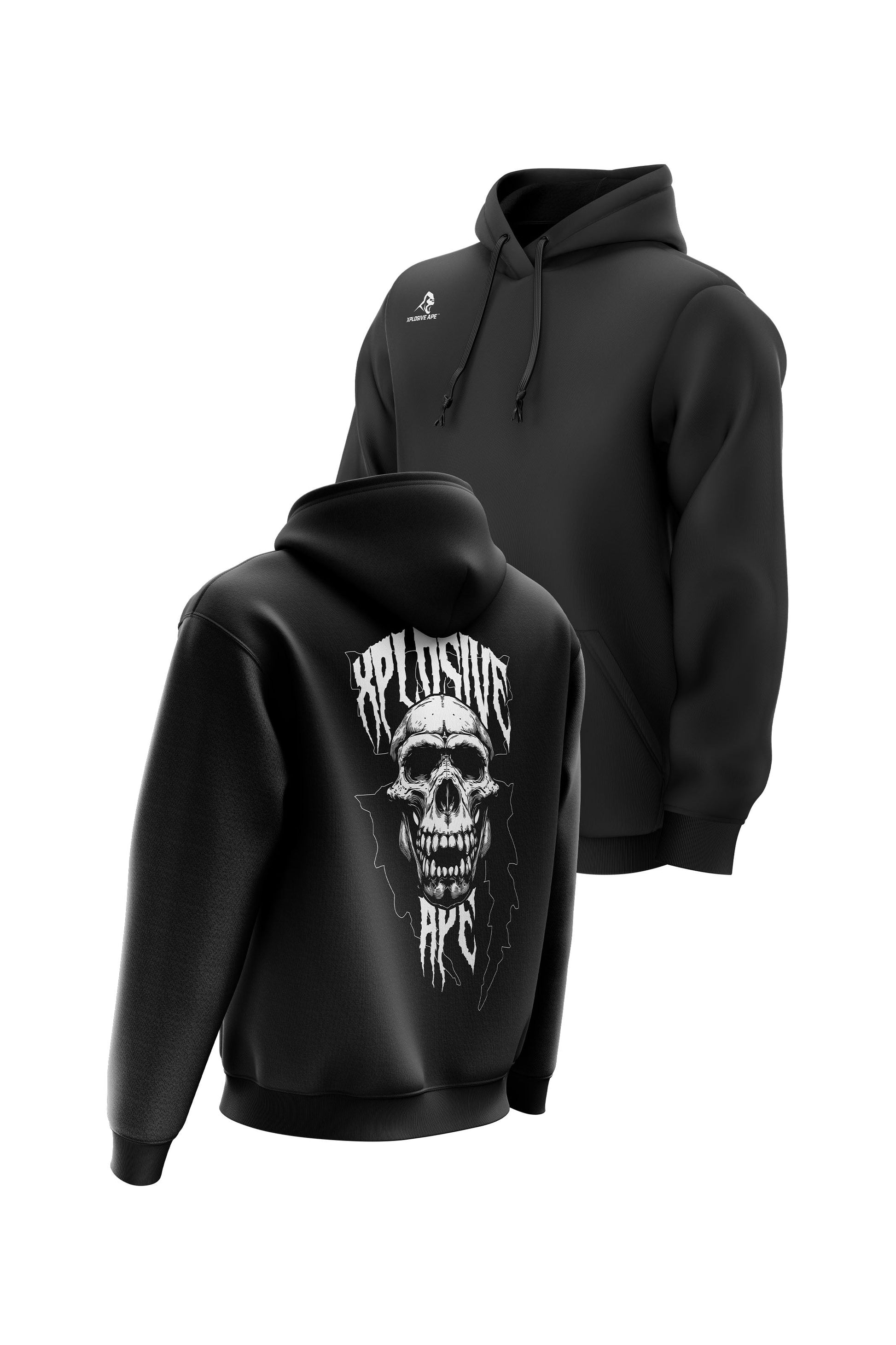XAPE Skull V2 Hoodie - Black Xplosive Ape