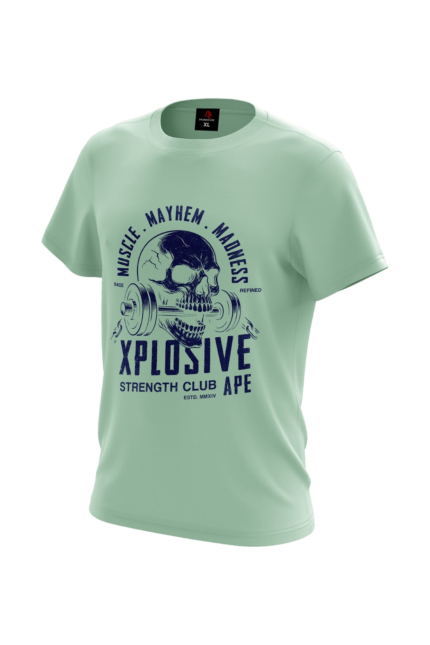 XAPE Skulled & Stacked Tee - Mint Green Xplosive Ape