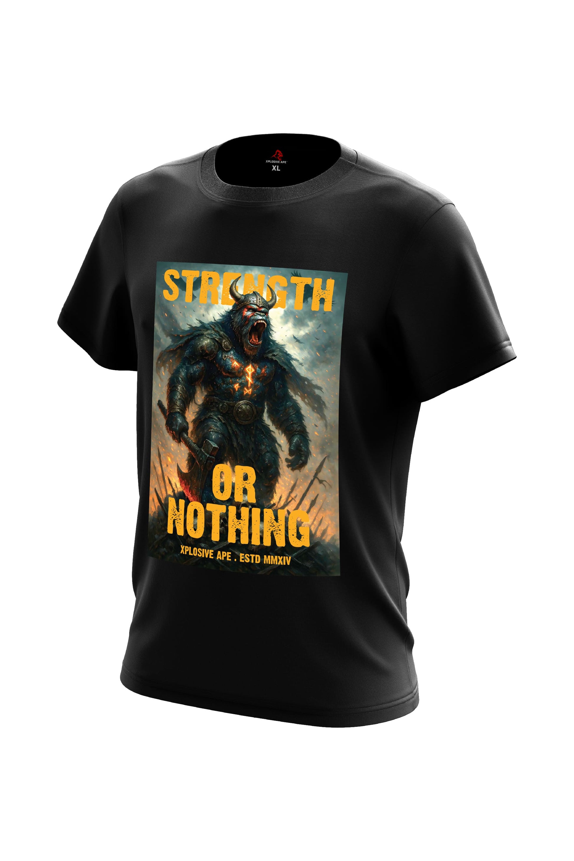 XAPE Strength Or Nothing Tee - Black Xplosive Ape