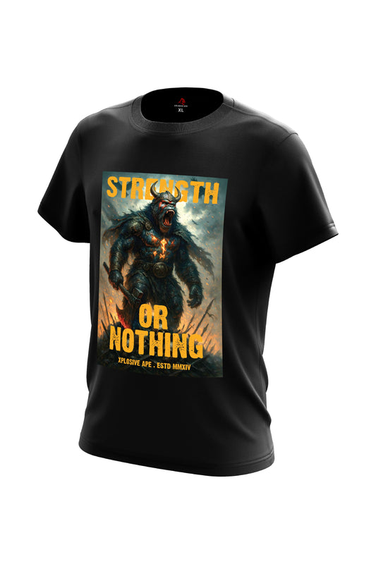 XAPE Strength Or Nothing Tee - Black Xplosive Ape