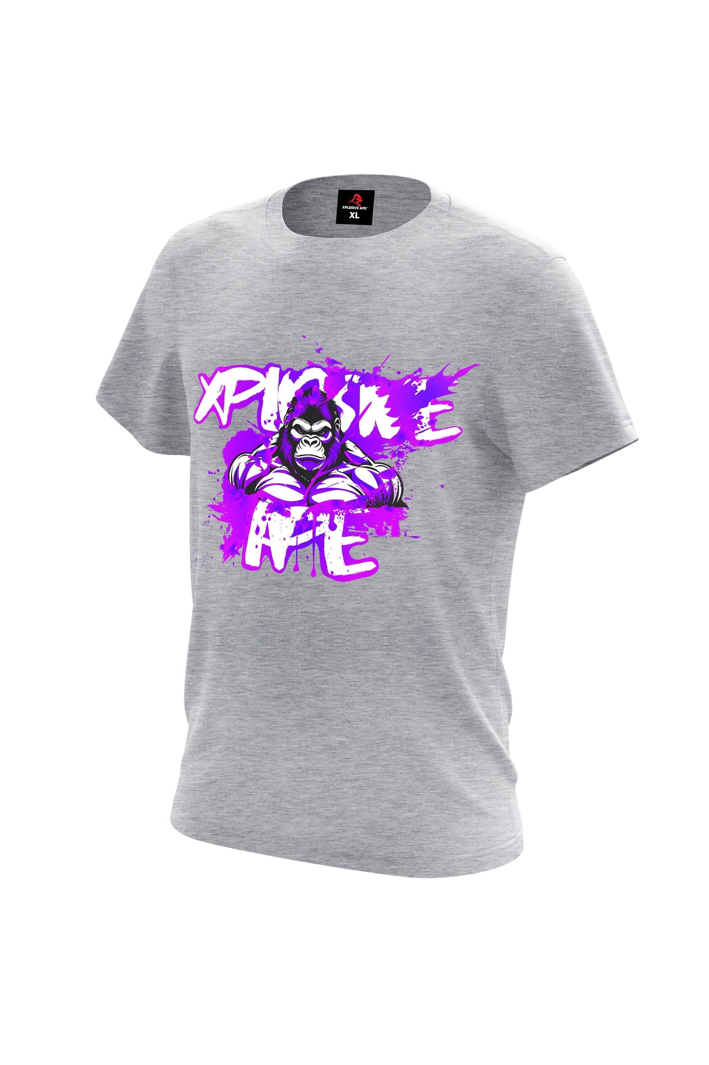 XAPE Splatter Graffiti V1 Tee - Sports Grey Xplosive Ape
