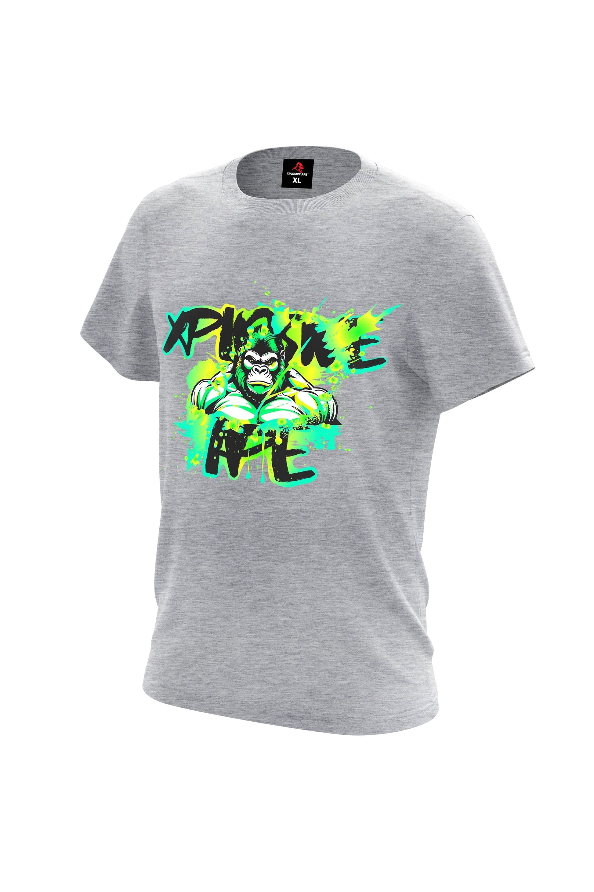XAPE Splatter Graffiti V2 Tee - Sports Grey Xplosive Ape