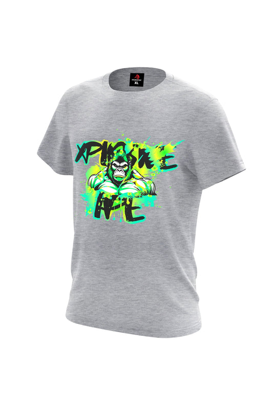 XAPE Splatter Graffiti V2 Tee - Sports Grey Xplosive Ape