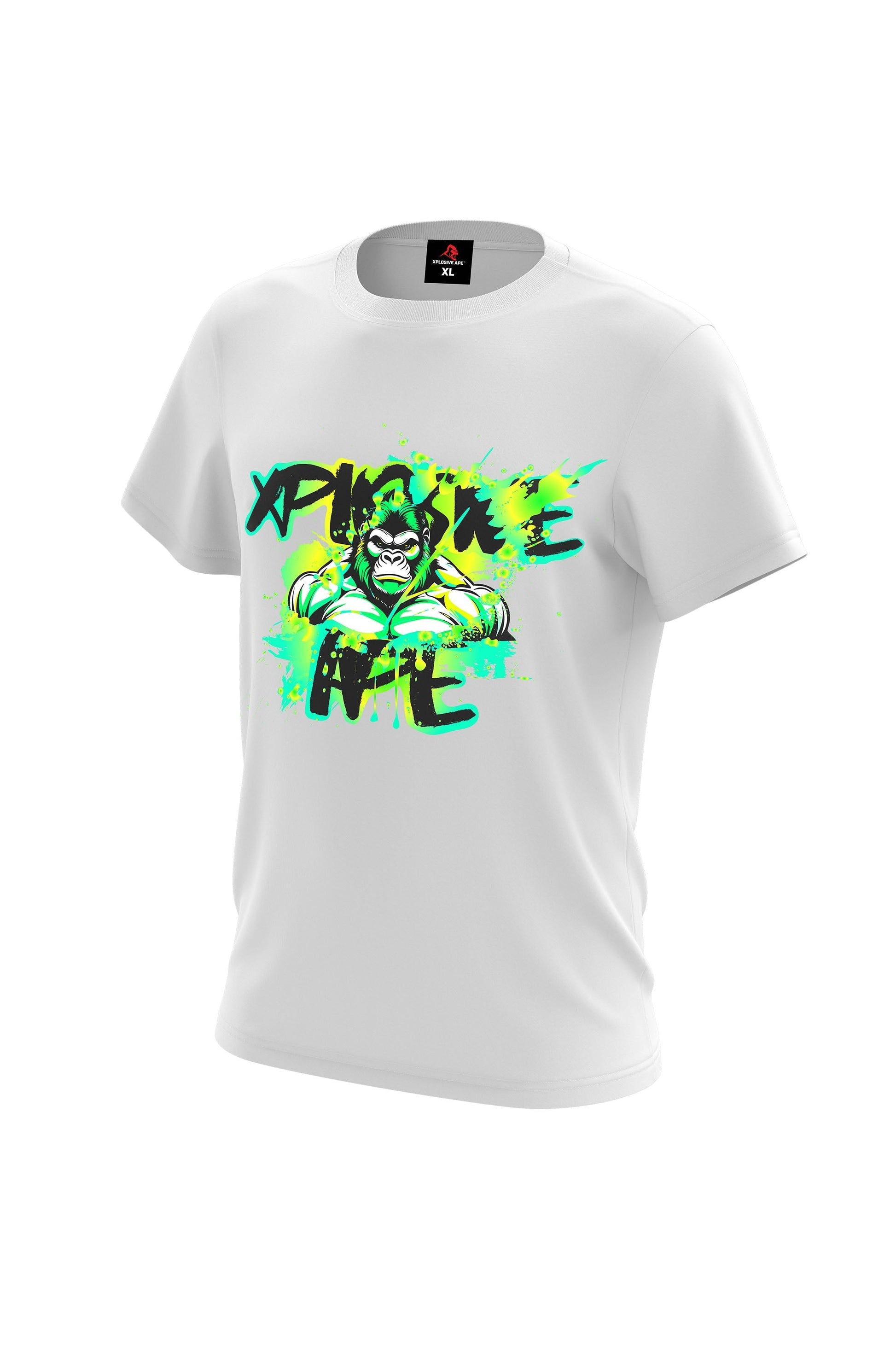 XAPE Splatter Graffiti V2 Tee - White Xplosive Ape
