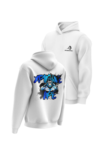 XAPE Splatter Graffiti V4 Hoodie - White Xplosive Ape