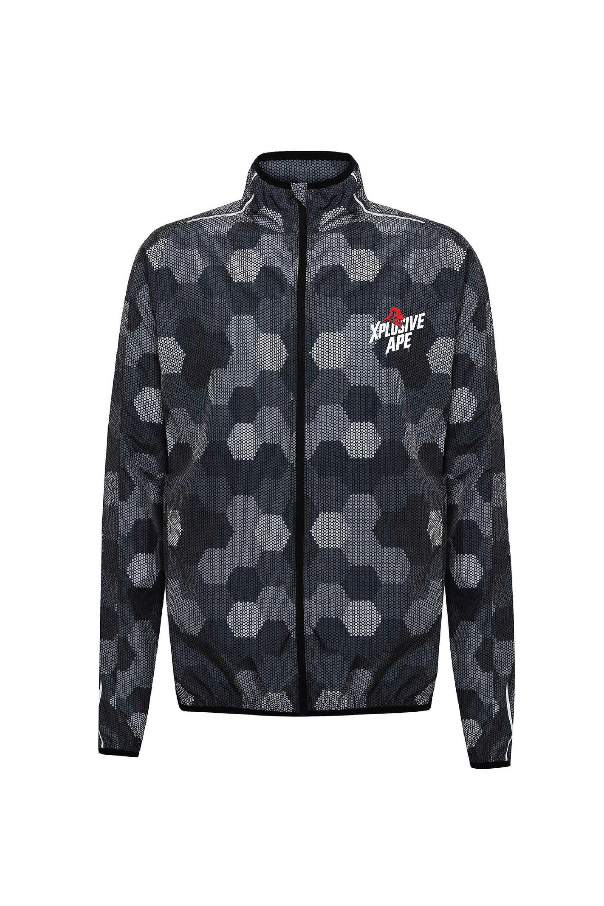 XAPE Stencil Logo Fitness Jacket - Black Xplosive Ape