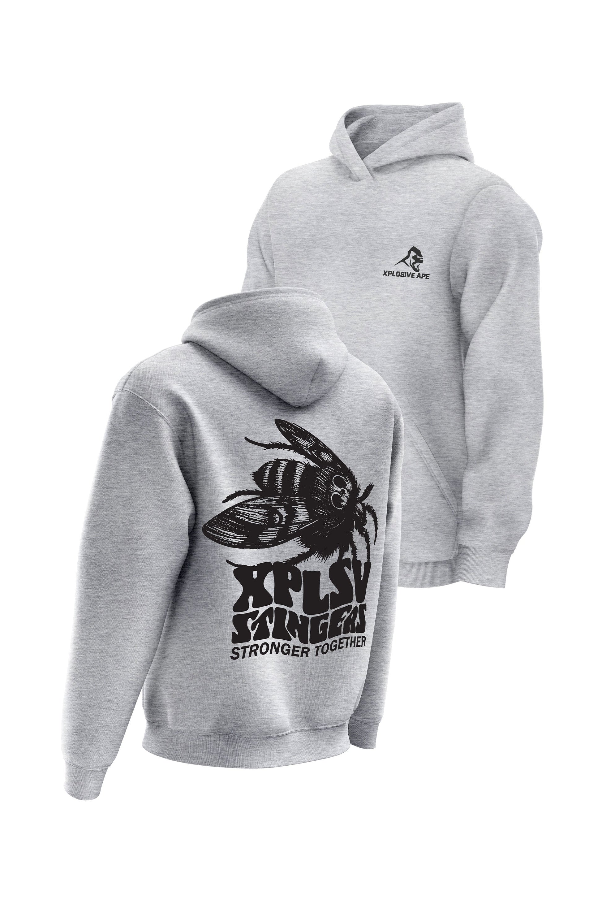 XAPE Stingers Hoodie - Heather Grey Xplosive Ape