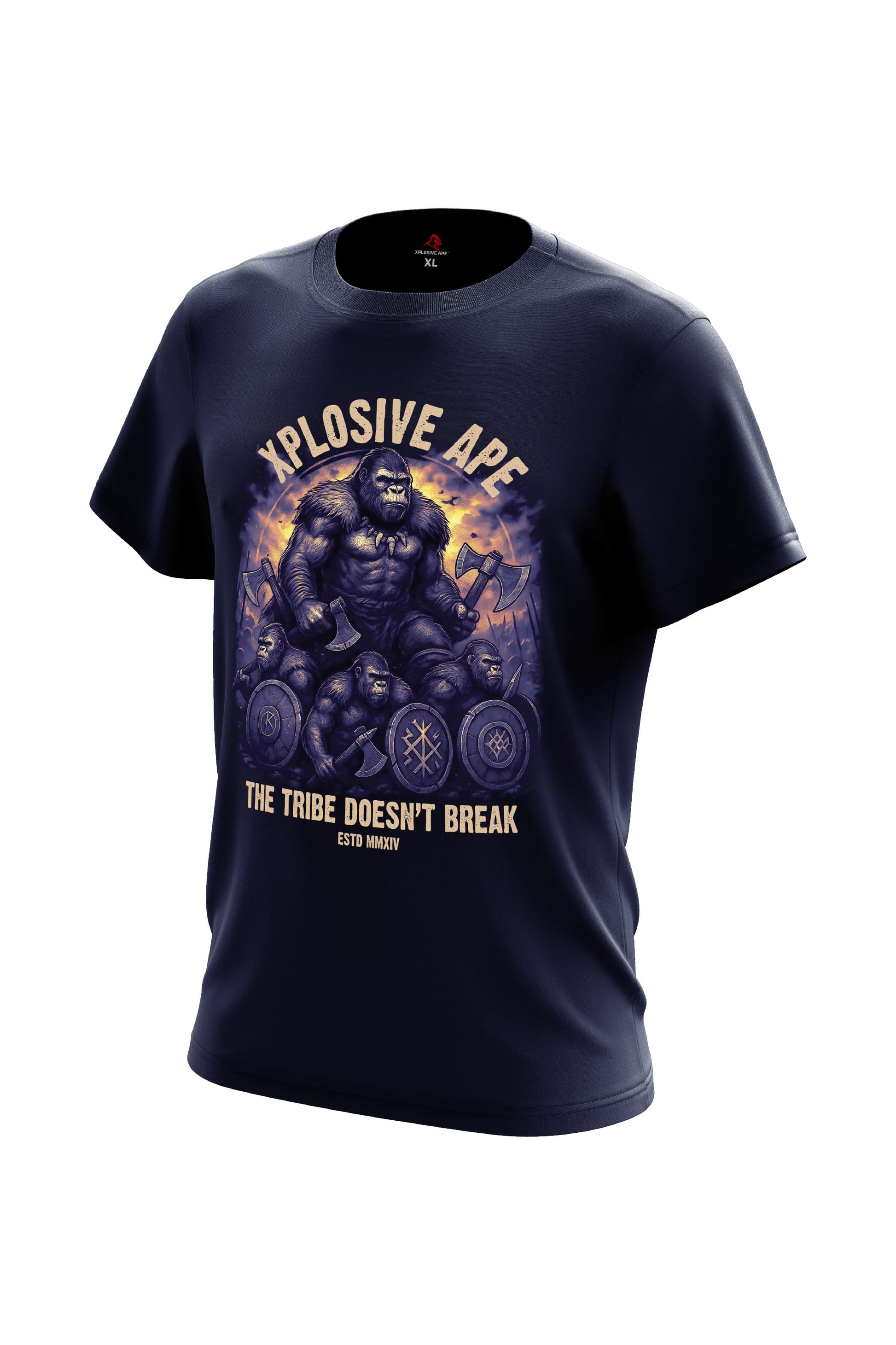 XAPE The Tribe Doesn't Break Tee - Navy Xplosive Ape