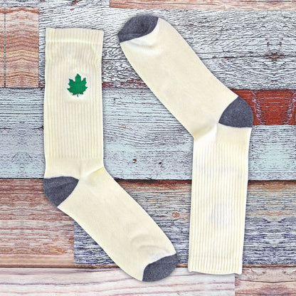2 Pack Mens Novelty Cotton Rich Weed Leaf Socks