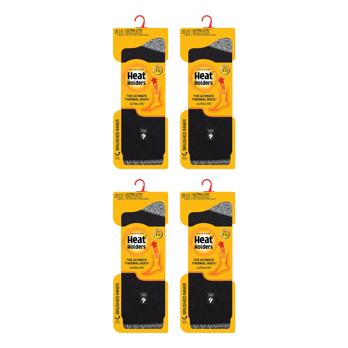 Ladies Ultra Lite Extra Thin 1.0 TOG Casual Thermal Socks (Multipack Options)