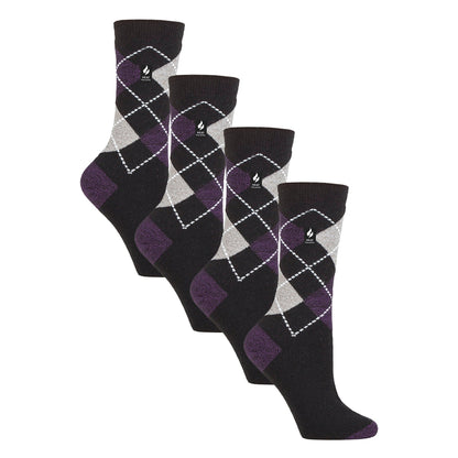 Ladies Ultra Lite Extra Thin 1.0 TOG Casual Thermal Socks (Multipack Options)