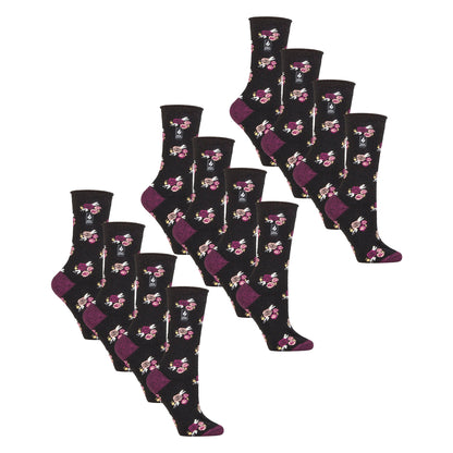 Ladies Ultra Lite Extra Thin 1.0 TOG Casual Thermal Socks (Multipack Options)