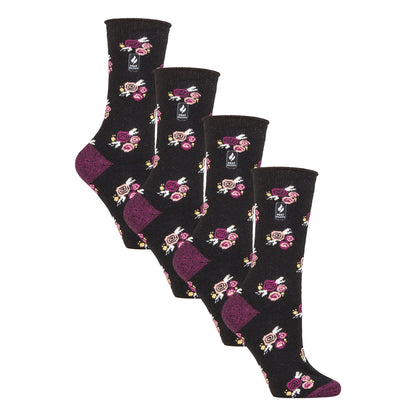Ladies Ultra Lite Extra Thin 1.0 TOG Casual Thermal Socks (Multipack Options)