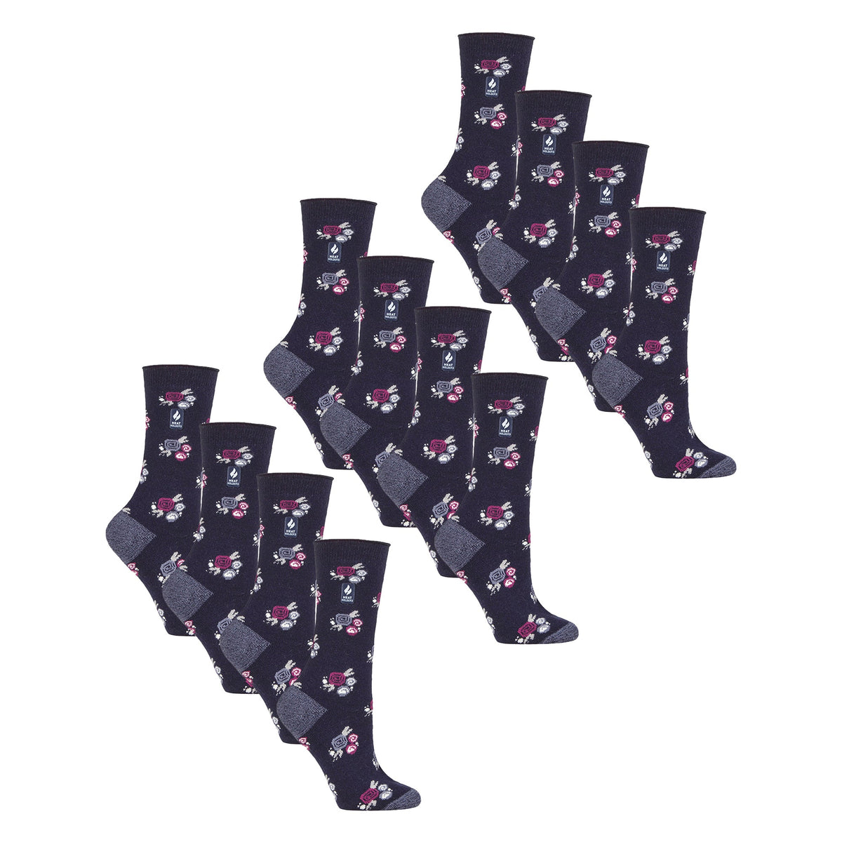 Ladies Ultra Lite Extra Thin 1.0 TOG Casual Thermal Socks (Multipack Options)