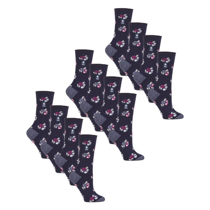 Ladies Ultra Lite Extra Thin 1.0 TOG Casual Thermal Socks (Multipack Options)