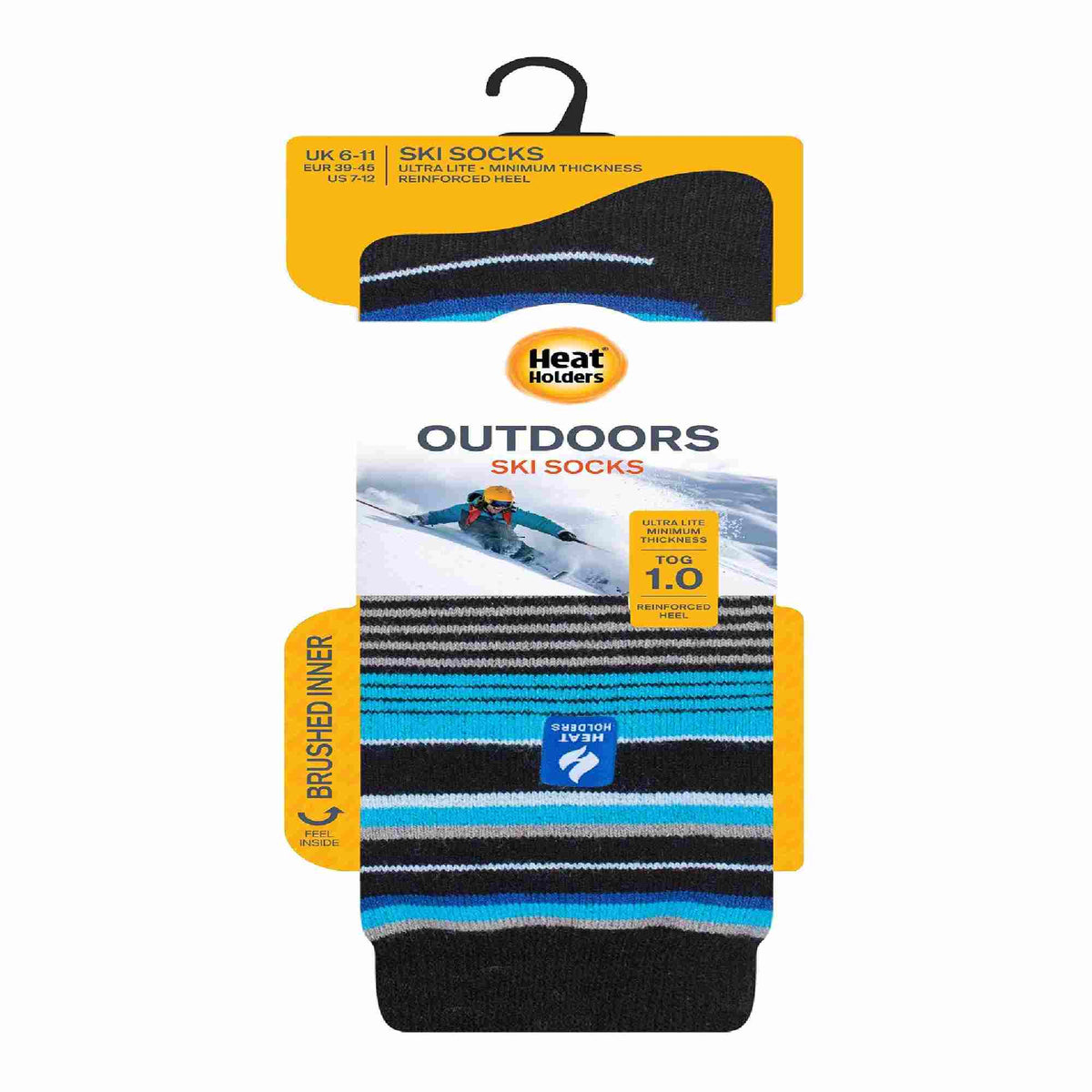 Mens Thin Warm Winter Knee High Lightweight Thermal Ski Socks