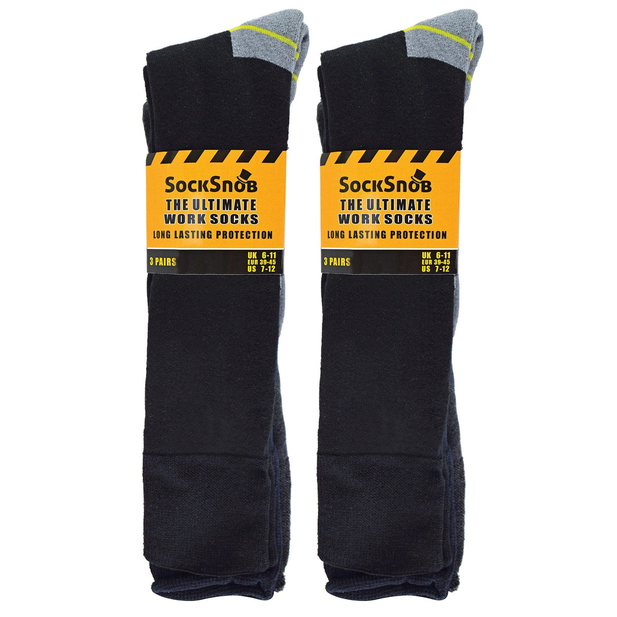 Mens Long Knee High Work Socks (Multipack Options)