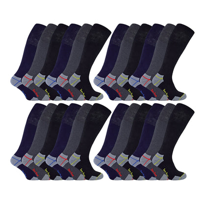 Mens Long Knee High Work Socks (Multipack Options)