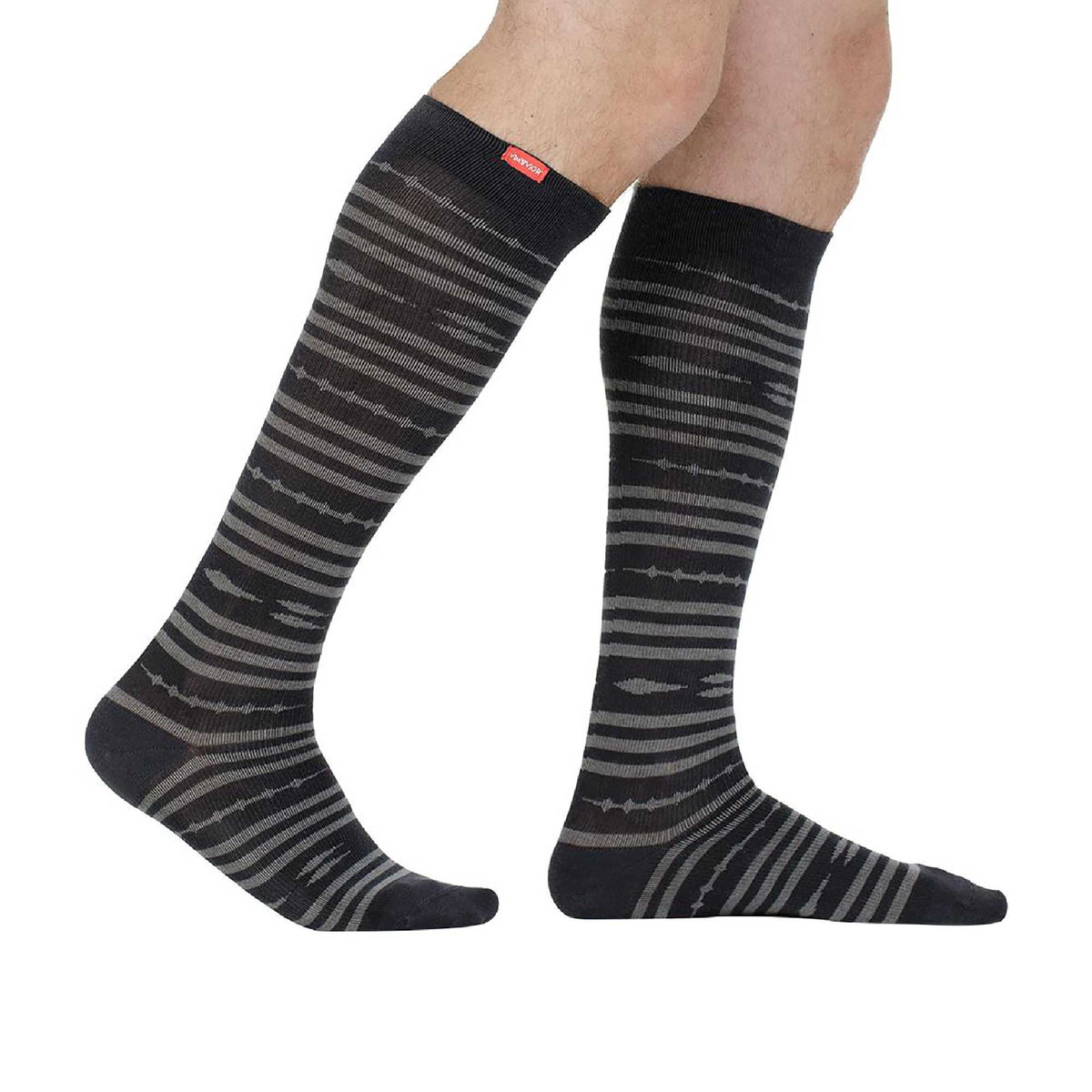 1 Pack Wide Calf Merino Wool Graduated Compression Socks | 15-20 mmHg