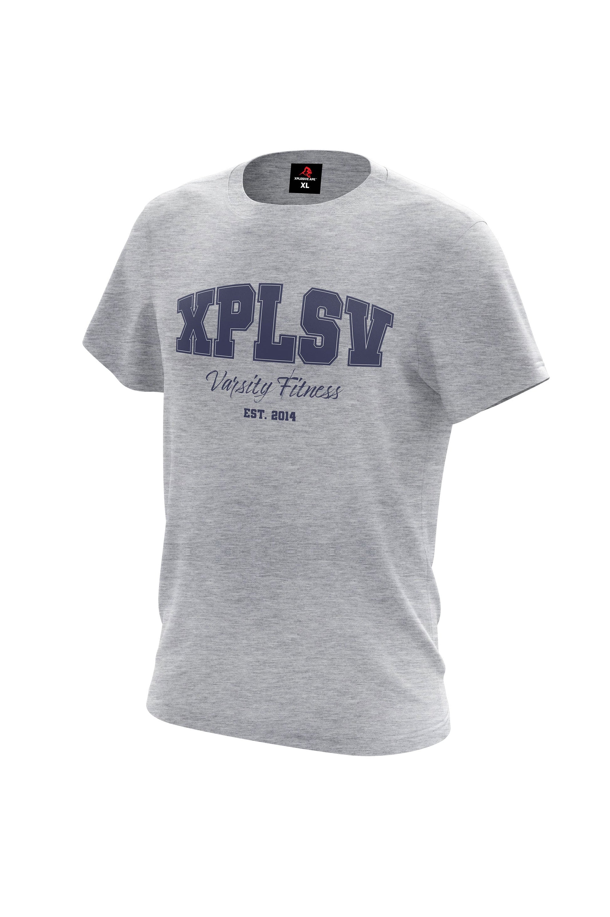 XAPE Varsity Fitness V1 Tee - Sports Grey Xplosive Ape