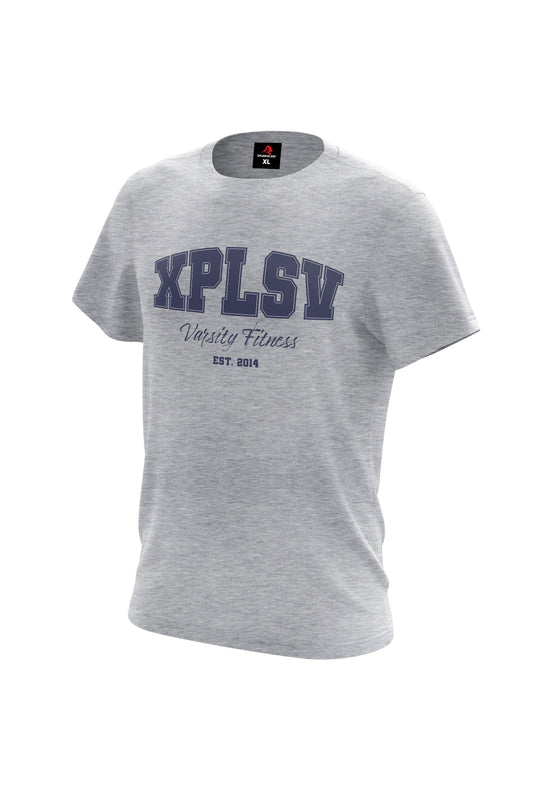 XAPE Varsity Fitness V1 Tee - Sports Grey Xplosive Ape
