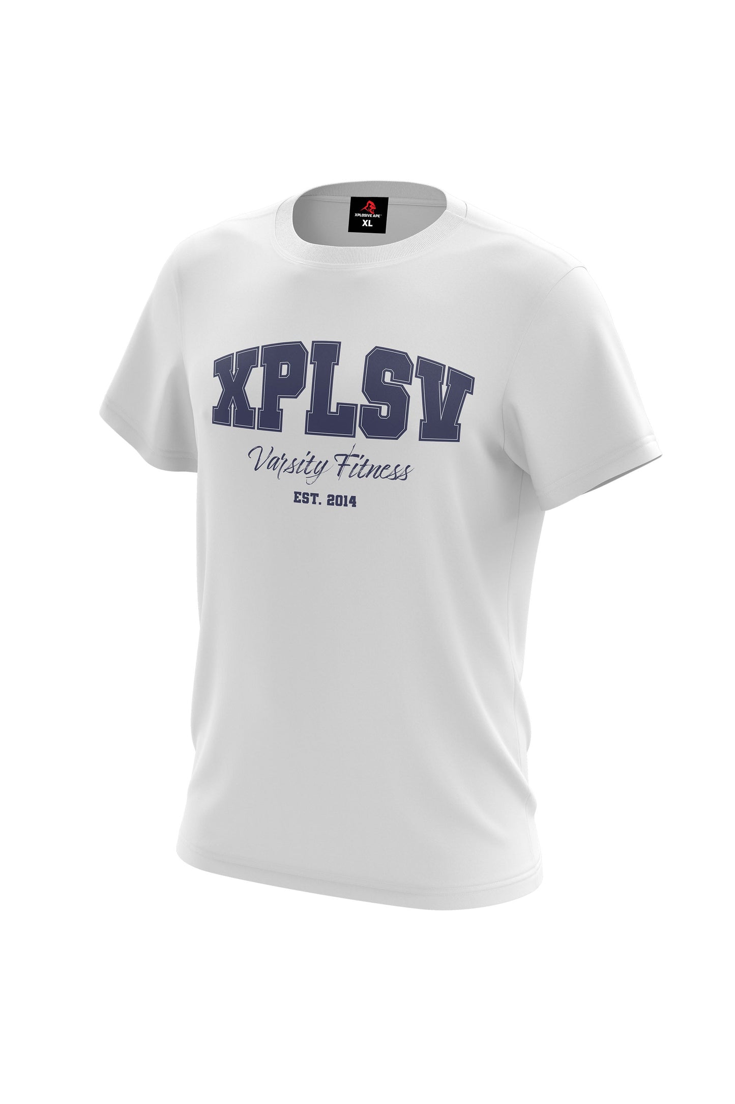 XAPE Varsity Fitness V1 Tee - White Xplosive Ape