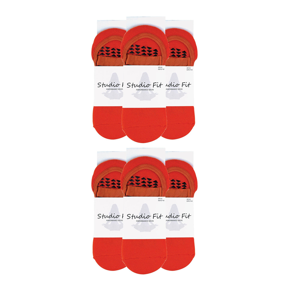 Ladies Cotton Non Slip Yoga Socks with Straps (Multipack Options)