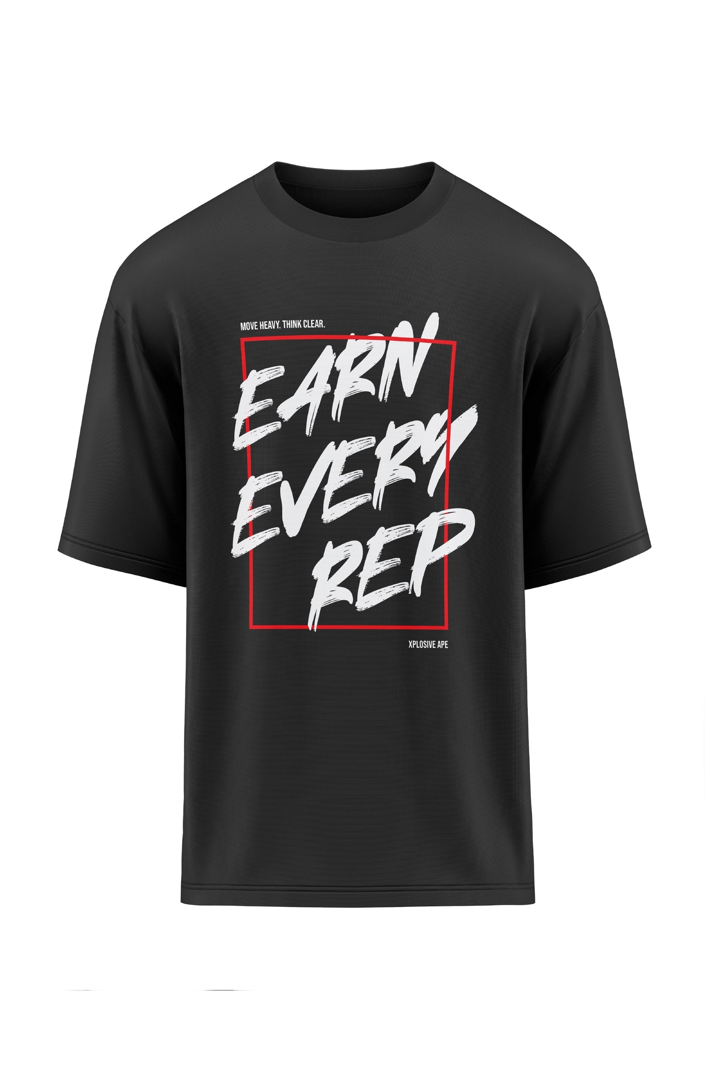 XAPE Weight Warp Oversized Tee - Black Xplosive Ape